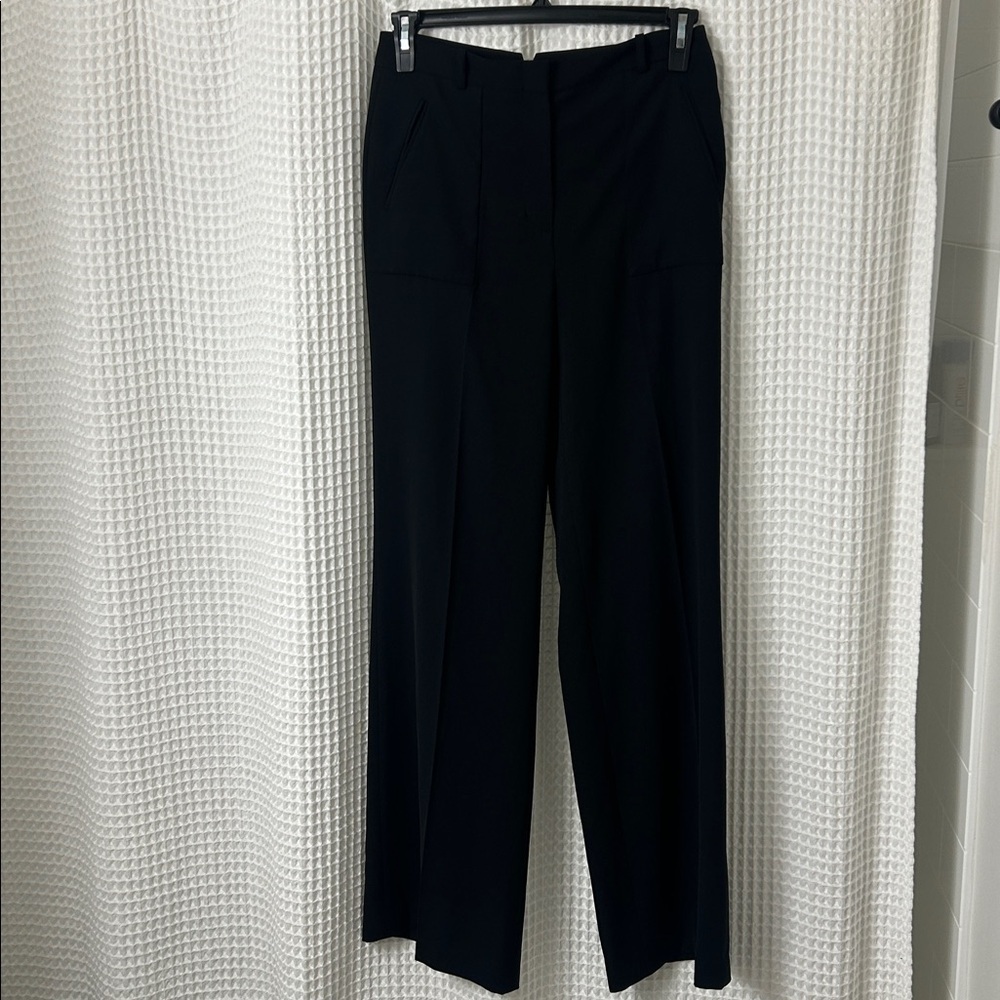 BCBGMAXAZRIA Jaclyn Black Wide Leg High Waist Dress Trouser Pants Small - Picture 2 of 9